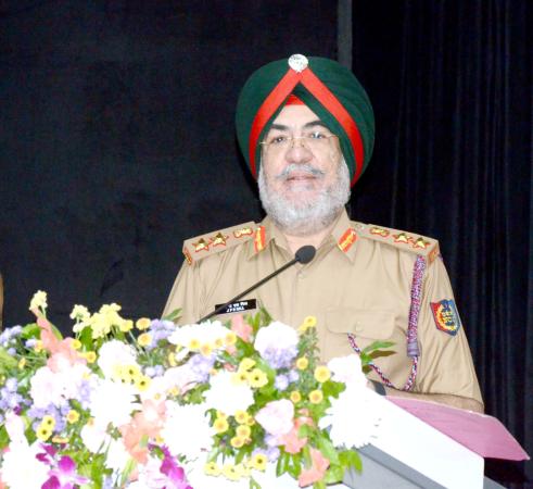 Dr. Jatinder Paul Singh Gill, Vice-Chancellor, addressing the gathering